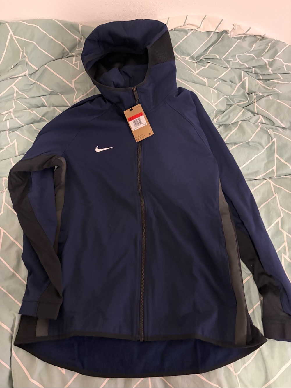 Nike Men's Navy Full-Zip Hooded Jacket size L nwt